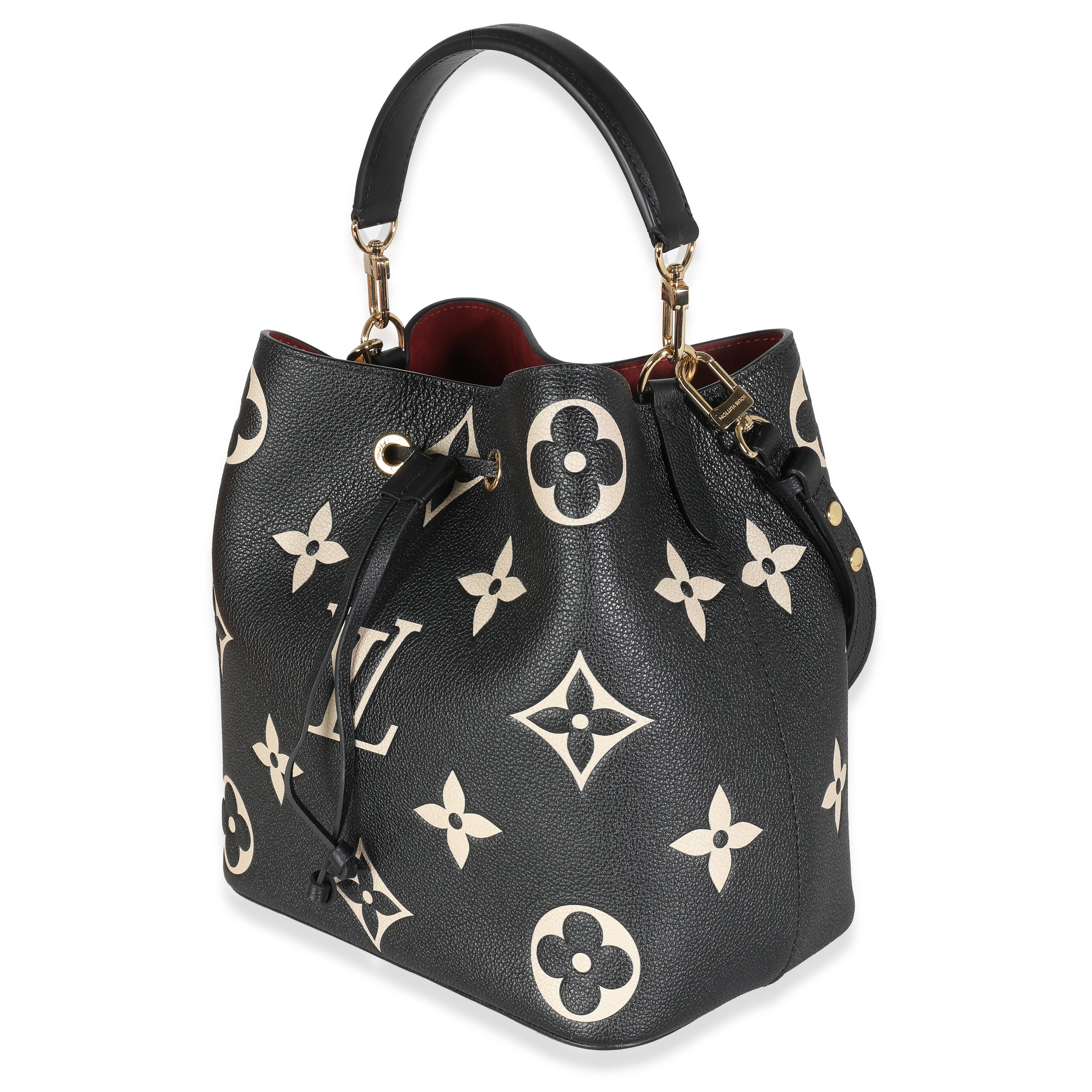 Louis Vuitton Black Beige Giant Empreinte NeoNoe MM