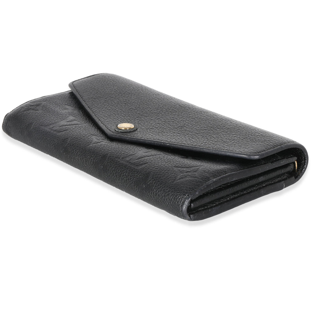 Louis Vuitton Black Empreinte Sarah Wallet