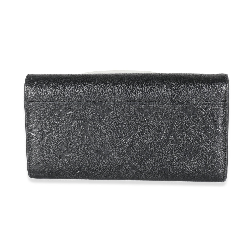 Louis Vuitton Black Empreinte Sarah Wallet