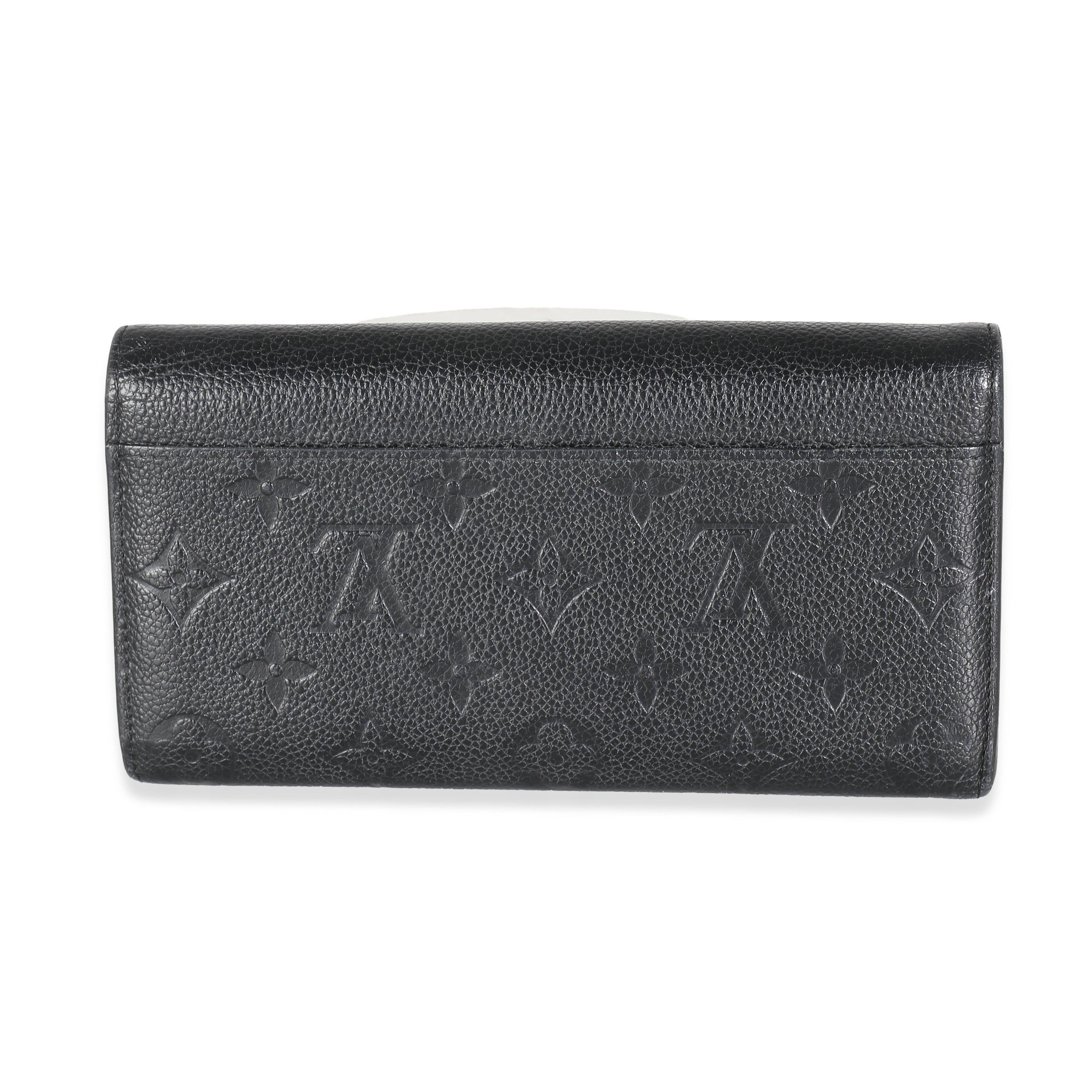 Louis Vuitton Black Empreinte Sarah Wallet