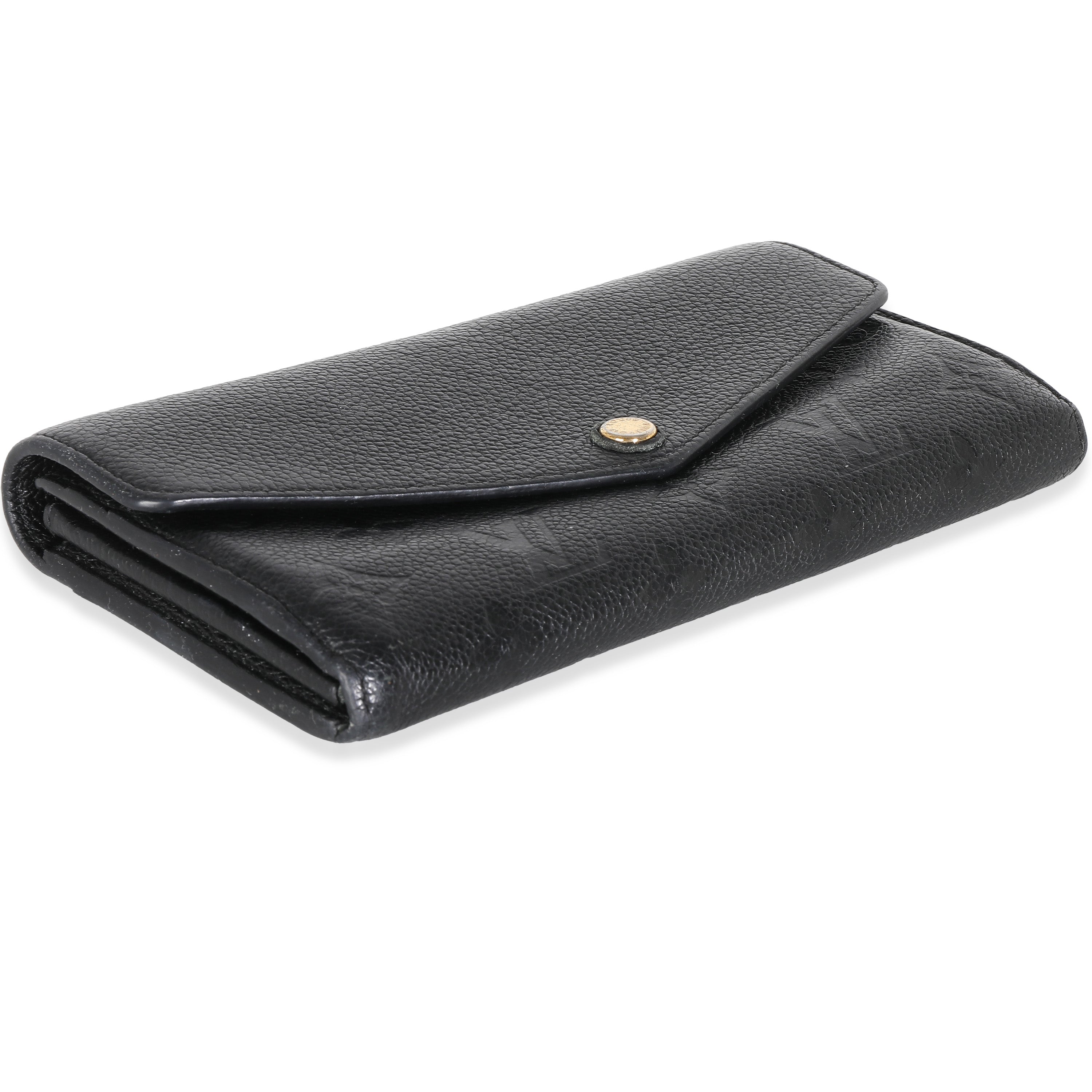 Louis Vuitton Black Empreinte Sarah Wallet