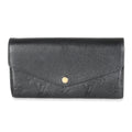 Louis Vuitton Black Empreinte Sarah Wallet