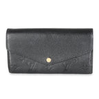 Louis Vuitton Black Empreinte Sarah Wallet