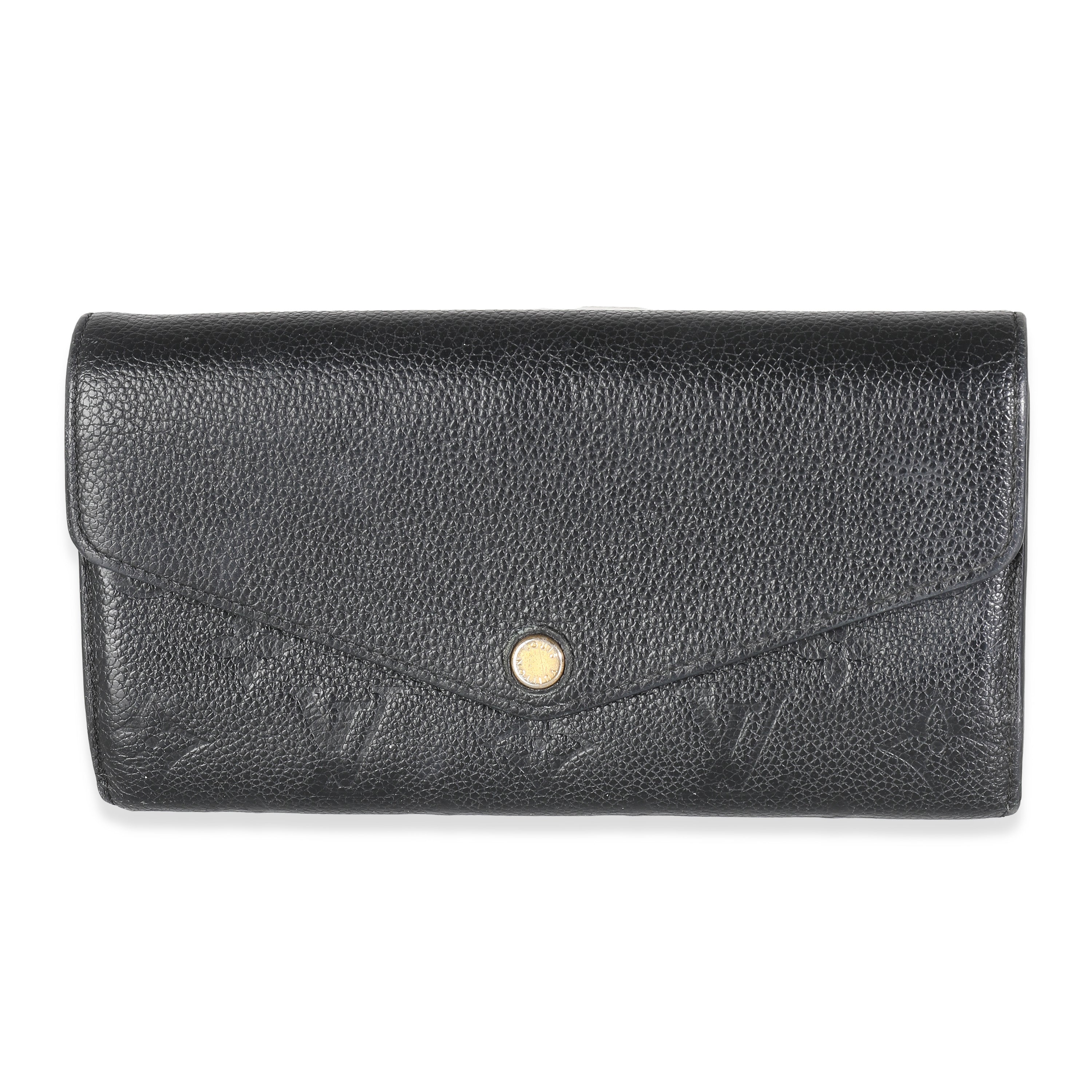 Louis Vuitton Black Empreinte Sarah Wallet