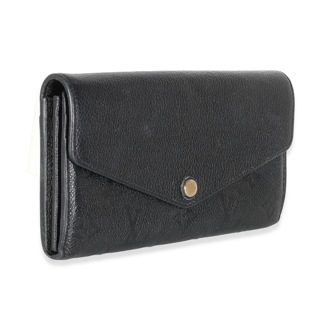 Louis Vuitton Black Empreinte Sarah Wallet