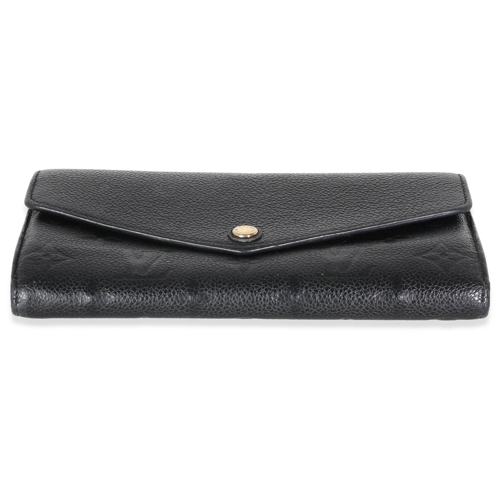Louis Vuitton Black Empreinte Sarah Wallet