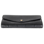 Louis Vuitton Black Empreinte Sarah Wallet