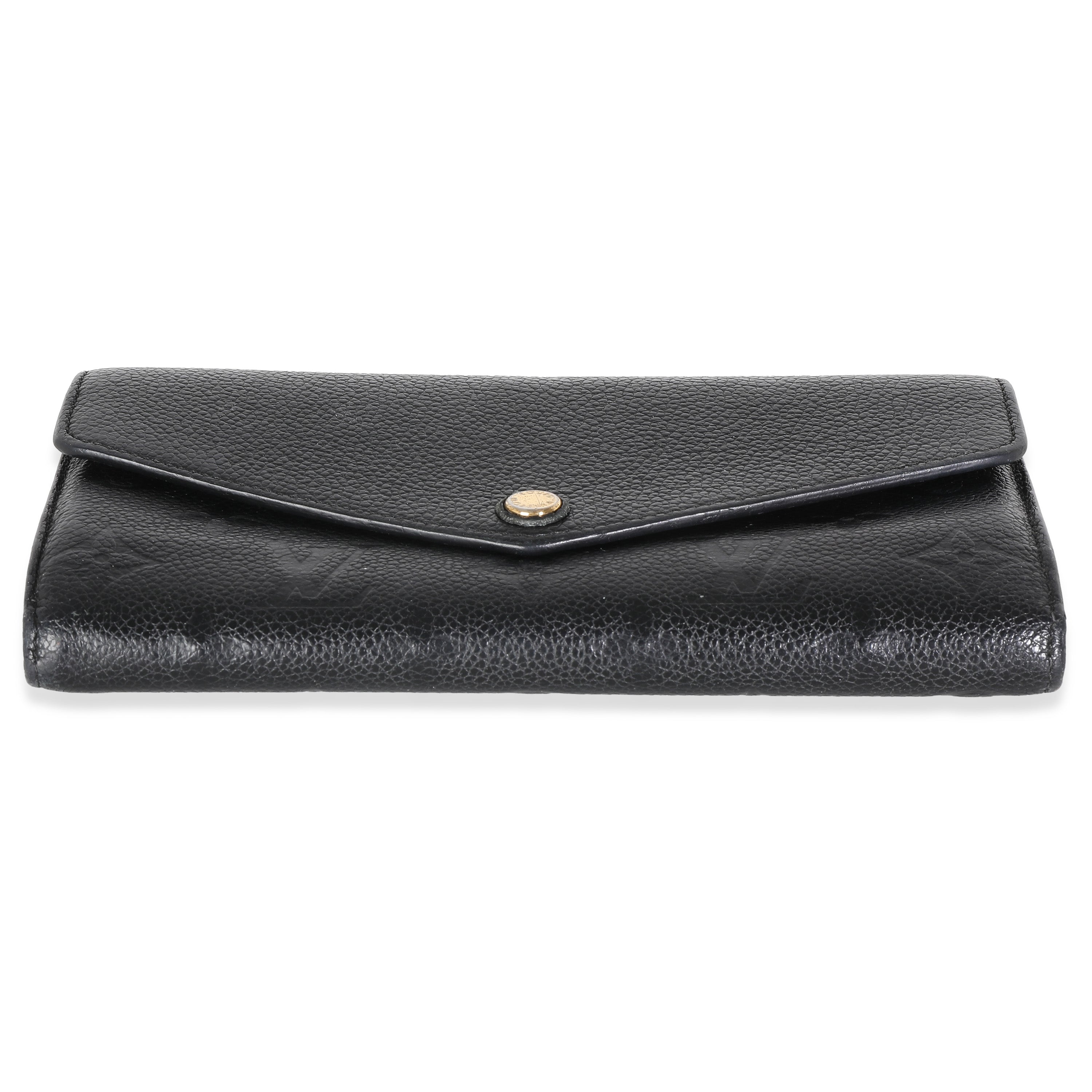 Louis Vuitton Black Empreinte Sarah Wallet