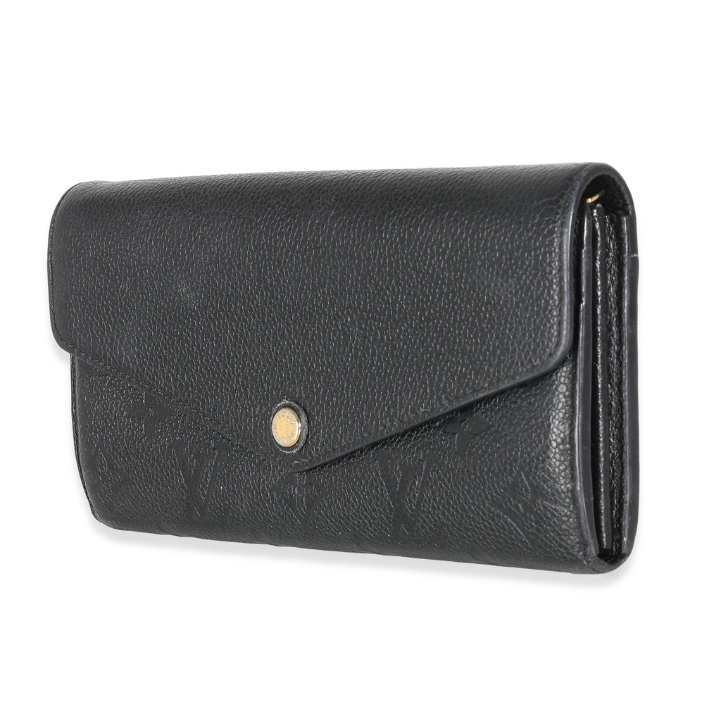 Louis Vuitton Black Empreinte Sarah Wallet
