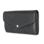 Louis Vuitton Black Empreinte Sarah Wallet