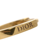 Christian Dior Metal CD Earrings Aged Gold