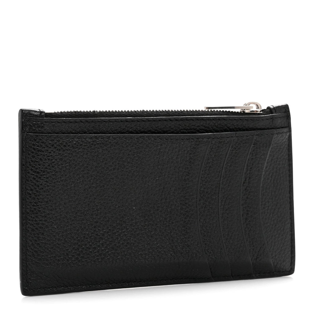 Balenciaga Calfskin Hourglass Long Coin Case Card Holder Black