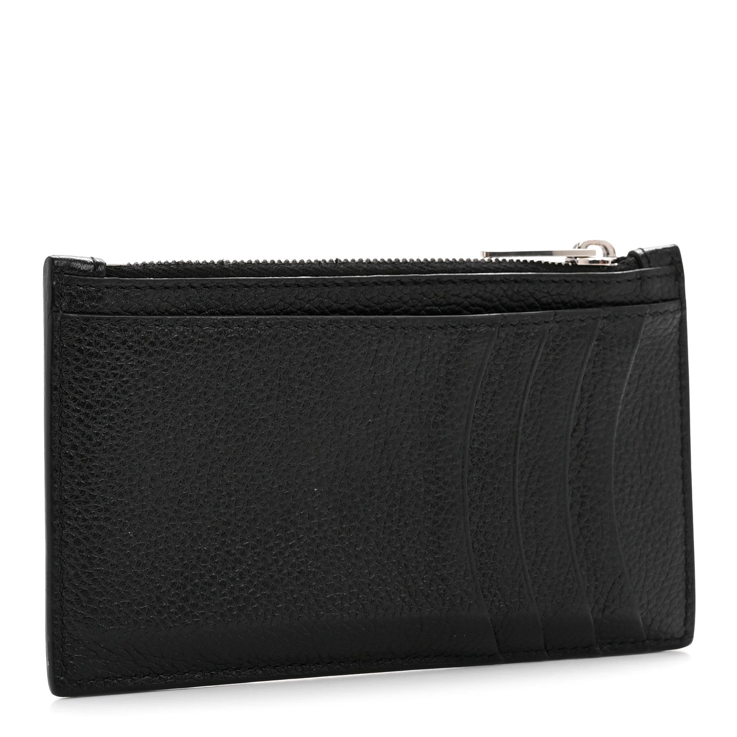 Balenciaga Calfskin Hourglass Long Coin Case Card Holder Black