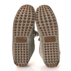 Gucci Suede Bamboo Tassel Mens Driver Loafers 9 Beige