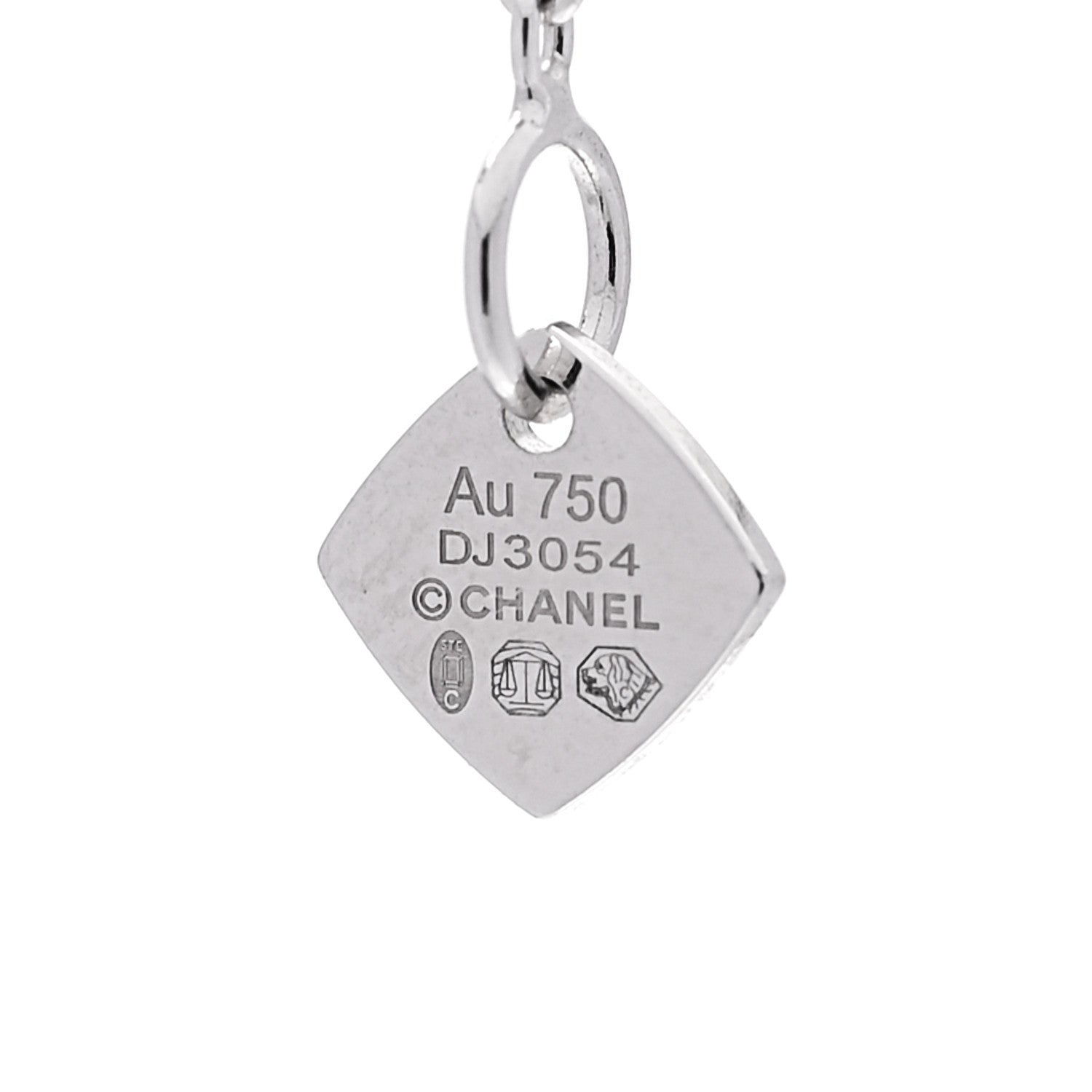 Chanel 18K White Gold Coco Crush Pendant Necklace