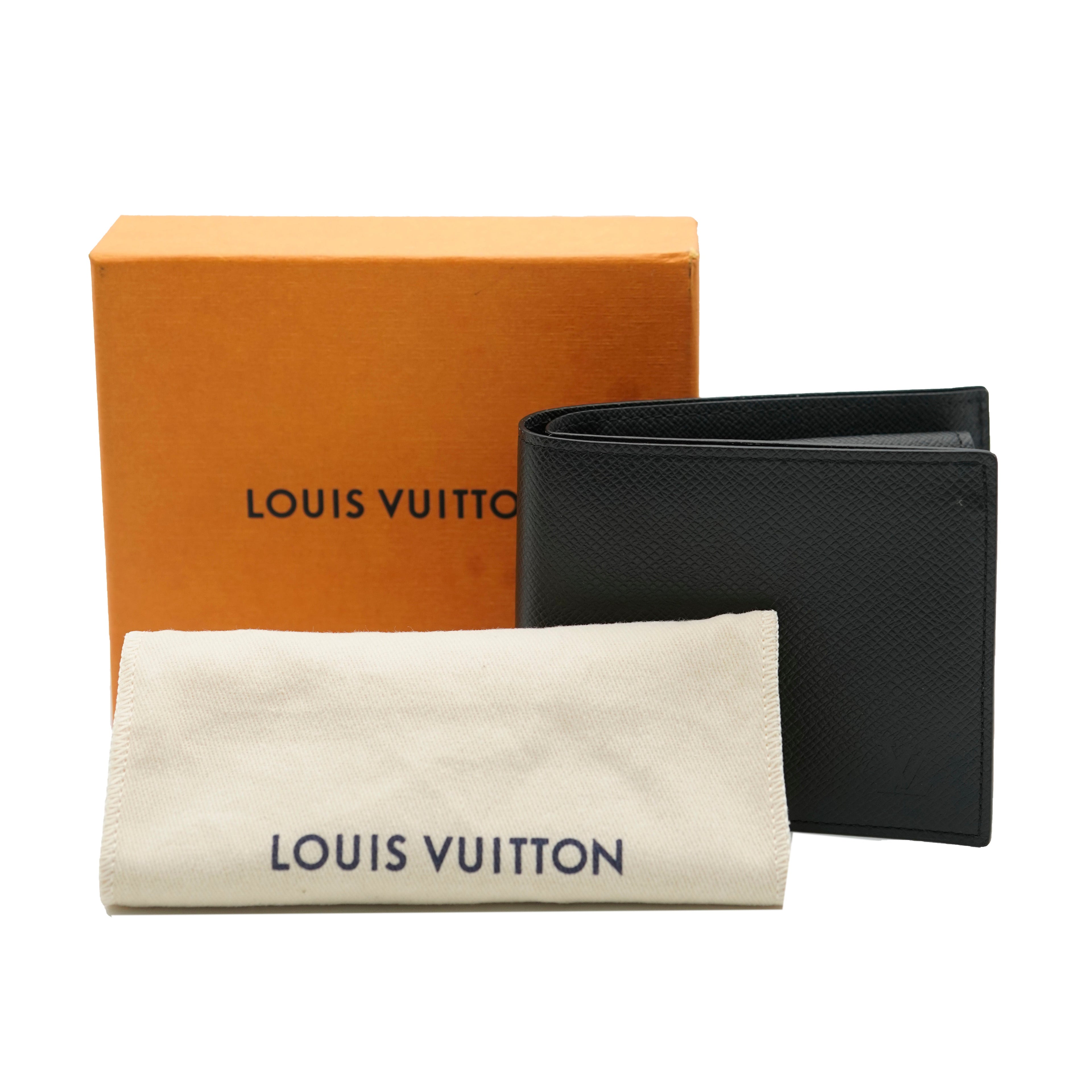 Louis Vuitton Black Taiga Marco Wallet