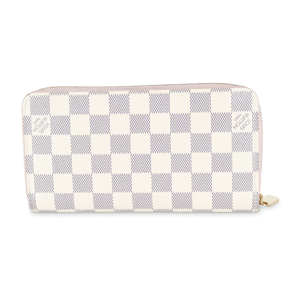 Louis Vuitton Rose Ballerine Damier Azur Canvas Zippy Wallet
