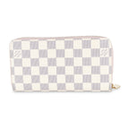 Louis Vuitton Rose Ballerine Damier Azur Canvas Zippy Wallet