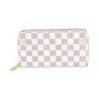 Louis Vuitton Rose Ballerine Damier Azur Canvas Zippy Wallet