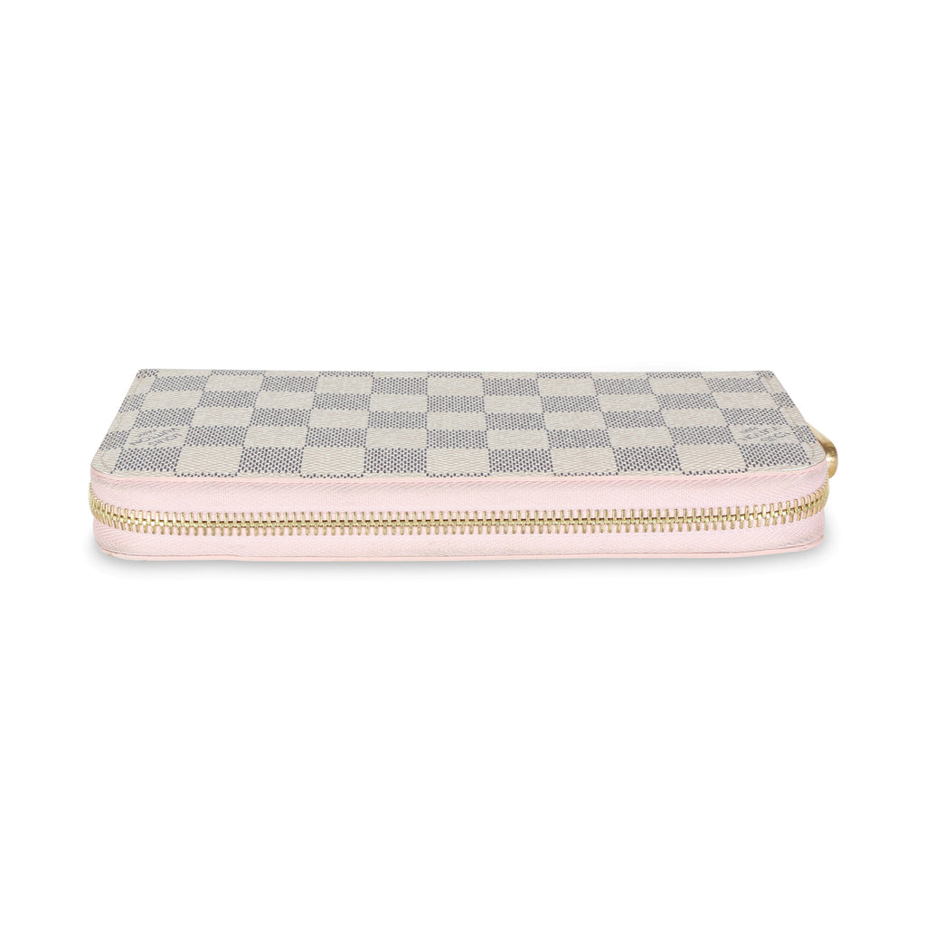 Louis Vuitton Rose Ballerine Damier Azur Canvas Zippy Wallet