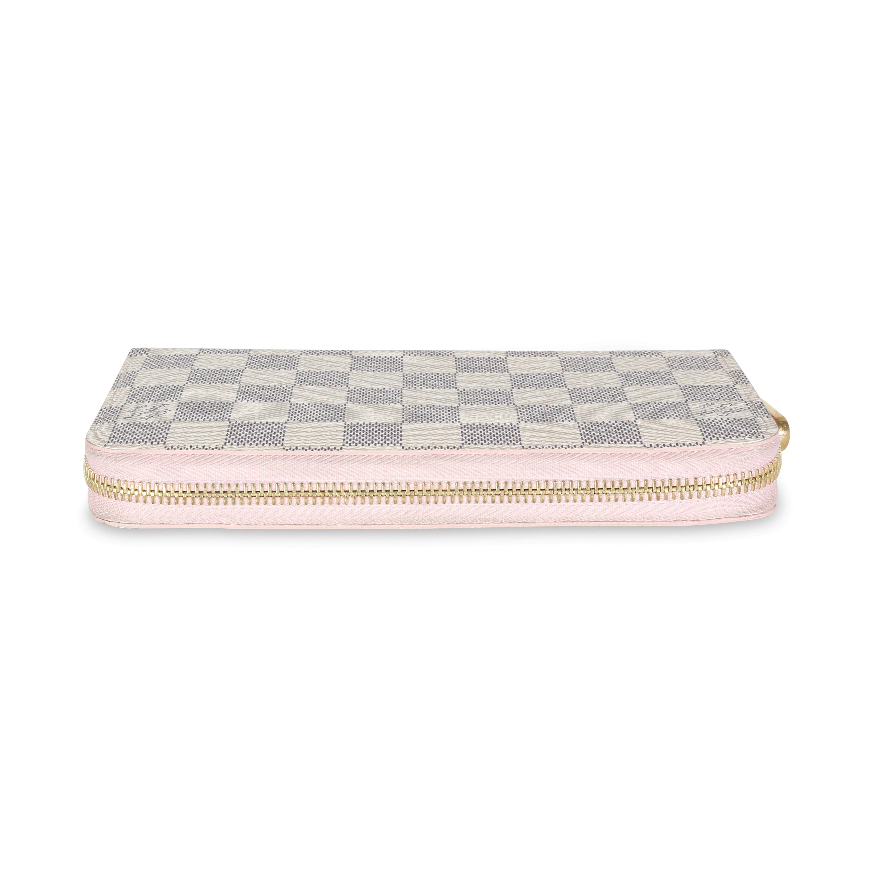 Louis Vuitton Rose Ballerine Damier Azur Canvas Zippy Wallet