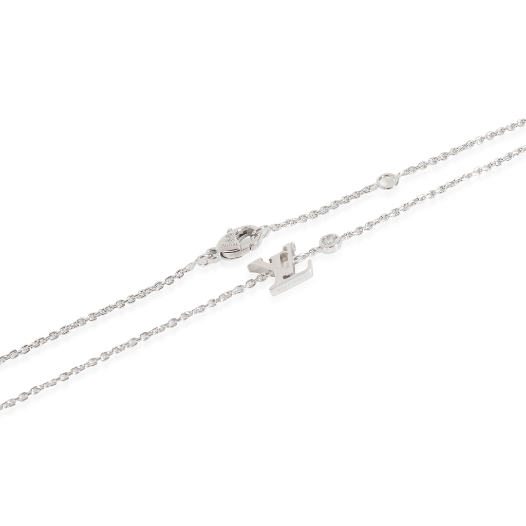 Louis Vuitton Idylle Blossom Necklace in 18k White Gold 0.03 CTW