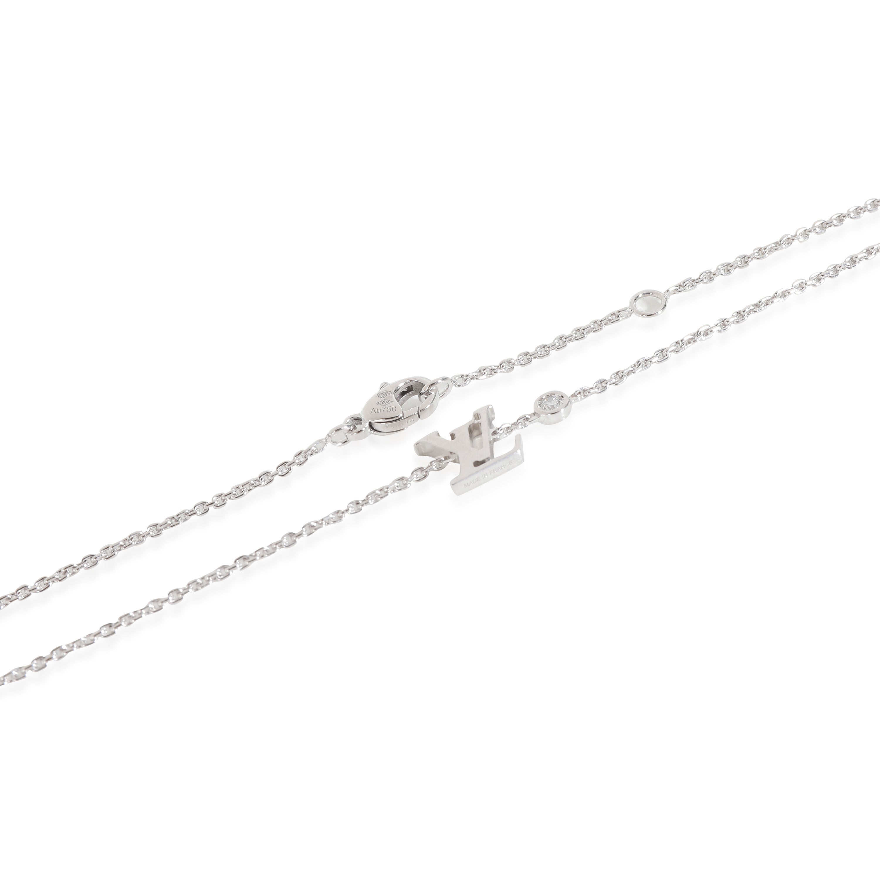 Louis Vuitton Idylle Blossom Necklace in 18k White Gold 0.03 CTW
