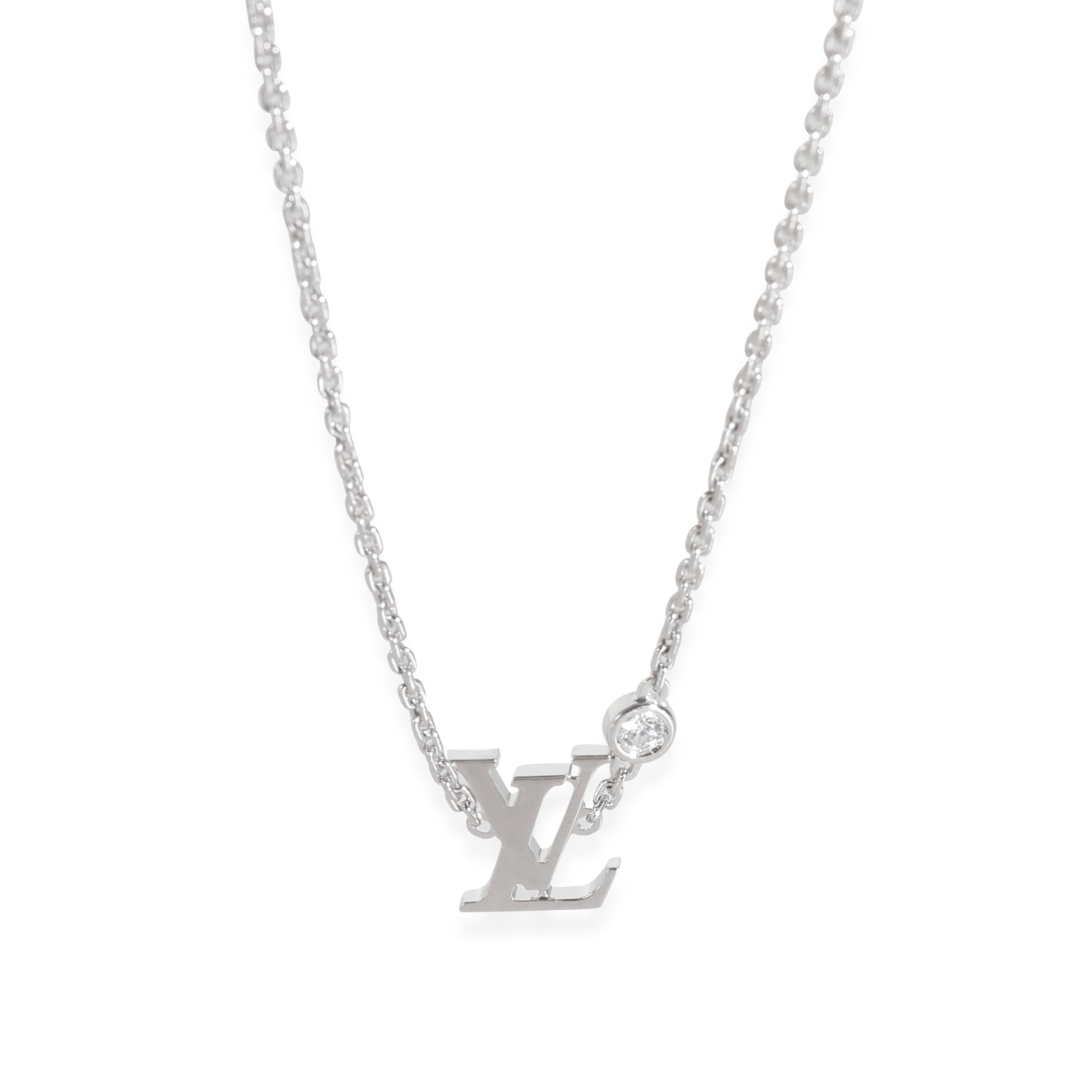 Louis Vuitton Idylle Blossom Necklace in 18k White Gold 0.03 CTW