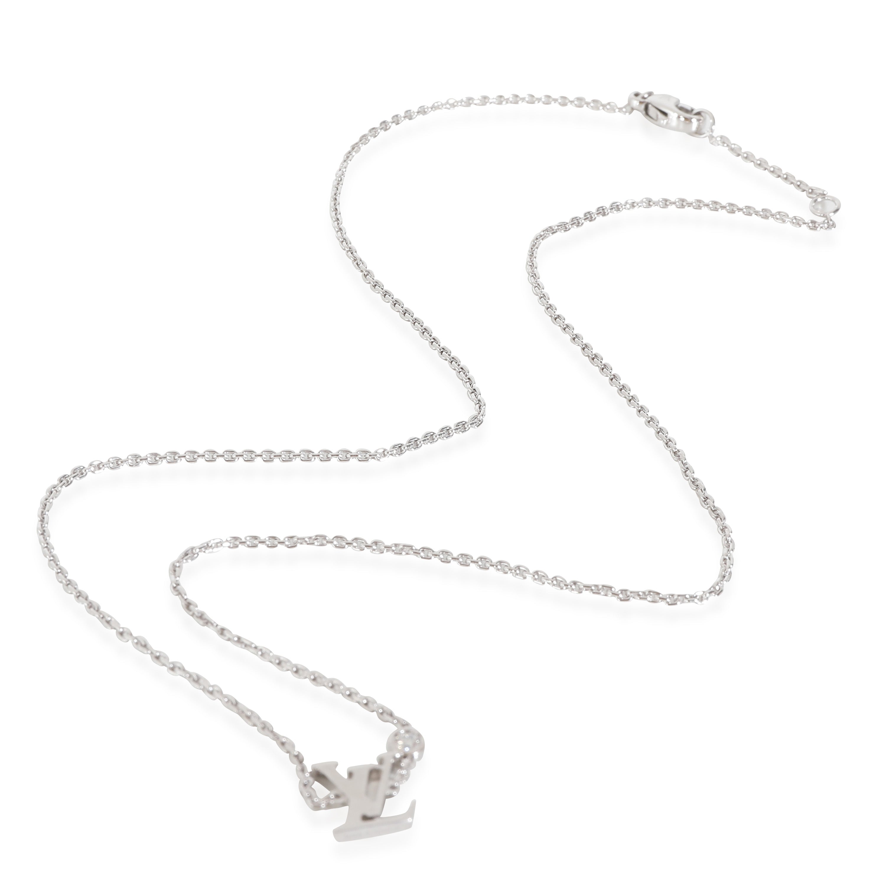 Louis Vuitton Idylle Blossom Necklace in 18k White Gold 0.03 CTW