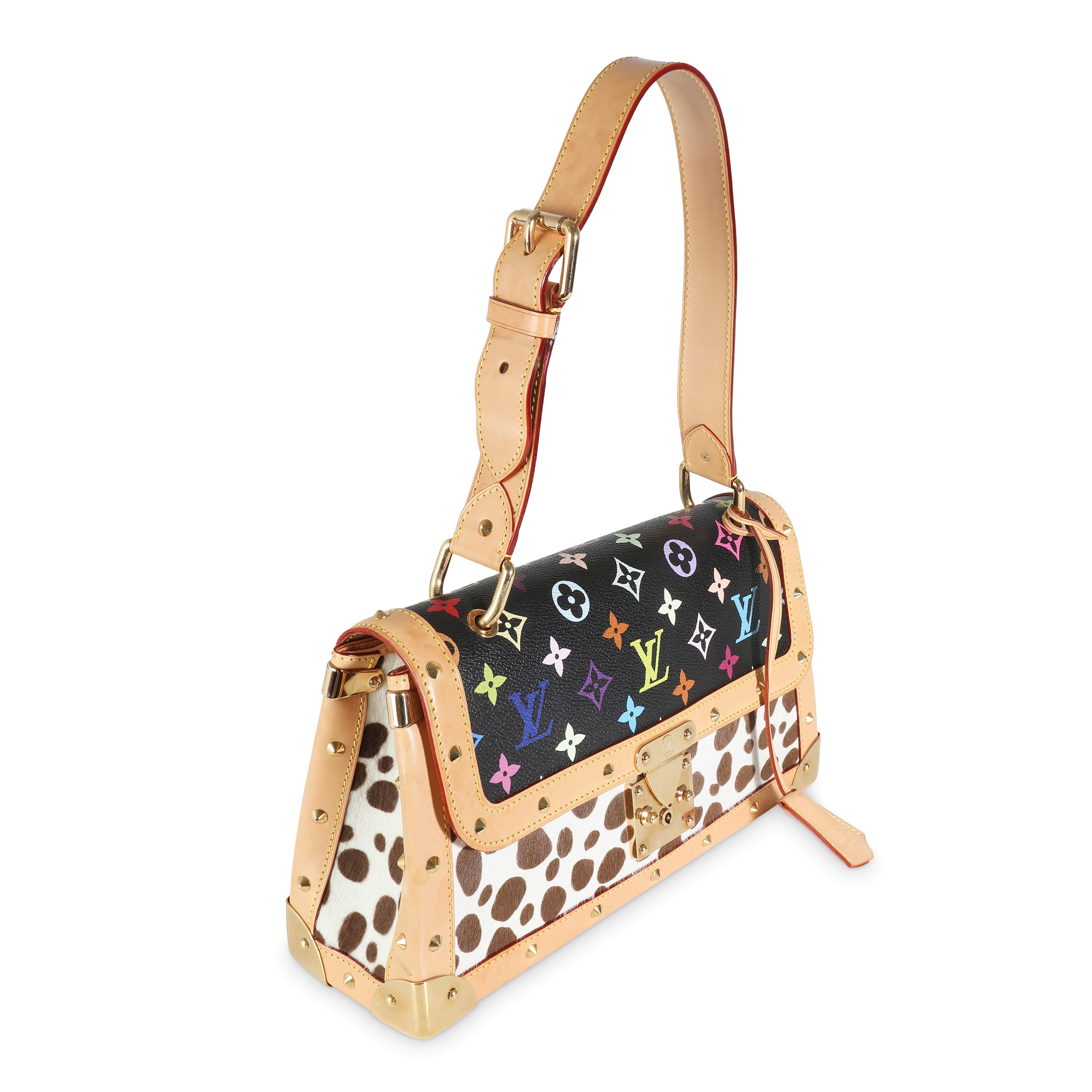 Louis Vuitton Black Multicolor Monogram Canvas Dalmatian Sac Rabat