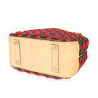Louis Vuitton Red Tuffetage Monogram Canvas Deauville Cube