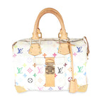 Louis Vuitton White Multicolor Canvas Speedy 30