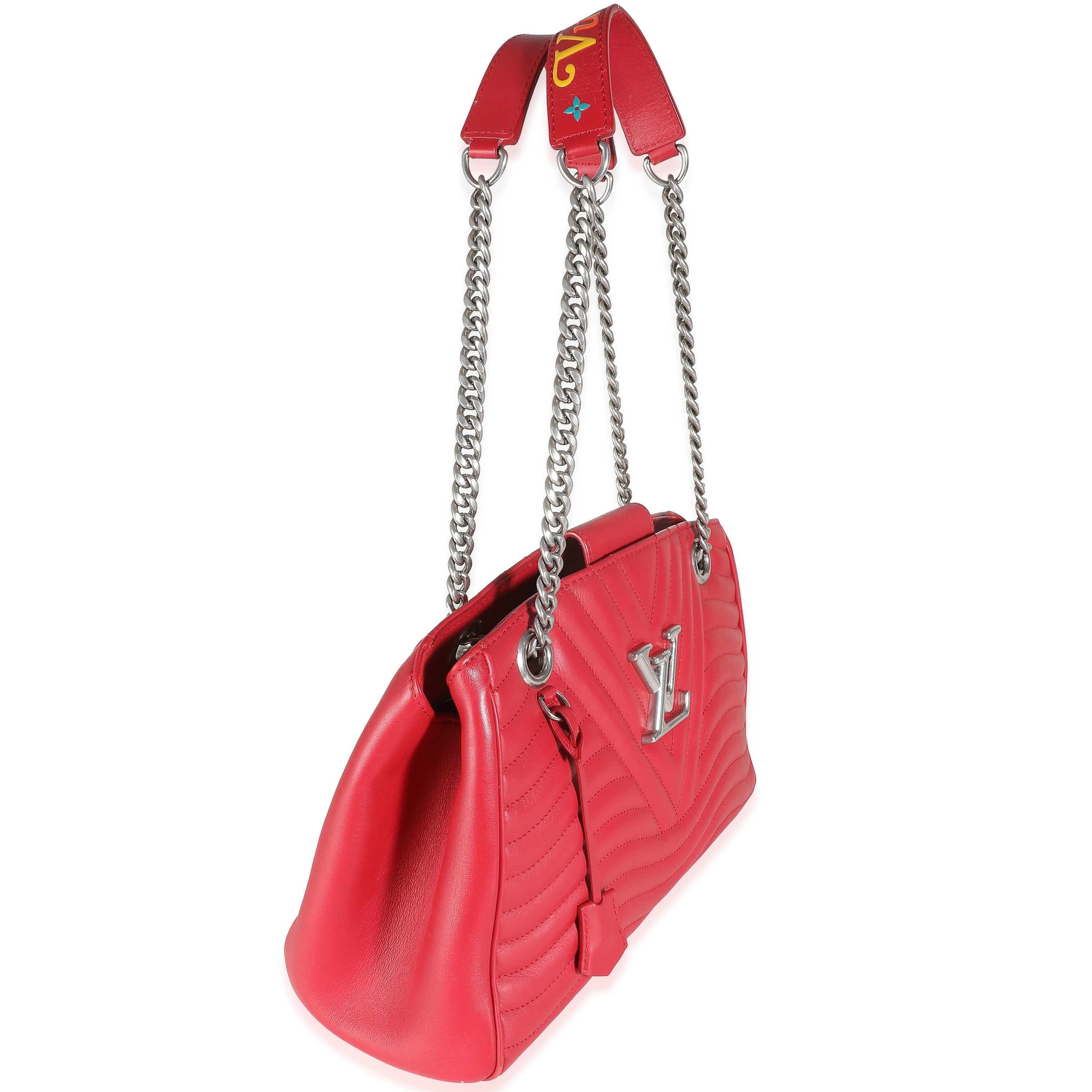Louis Vuitton Ecarlate Calfskin New Wave Chain Tote