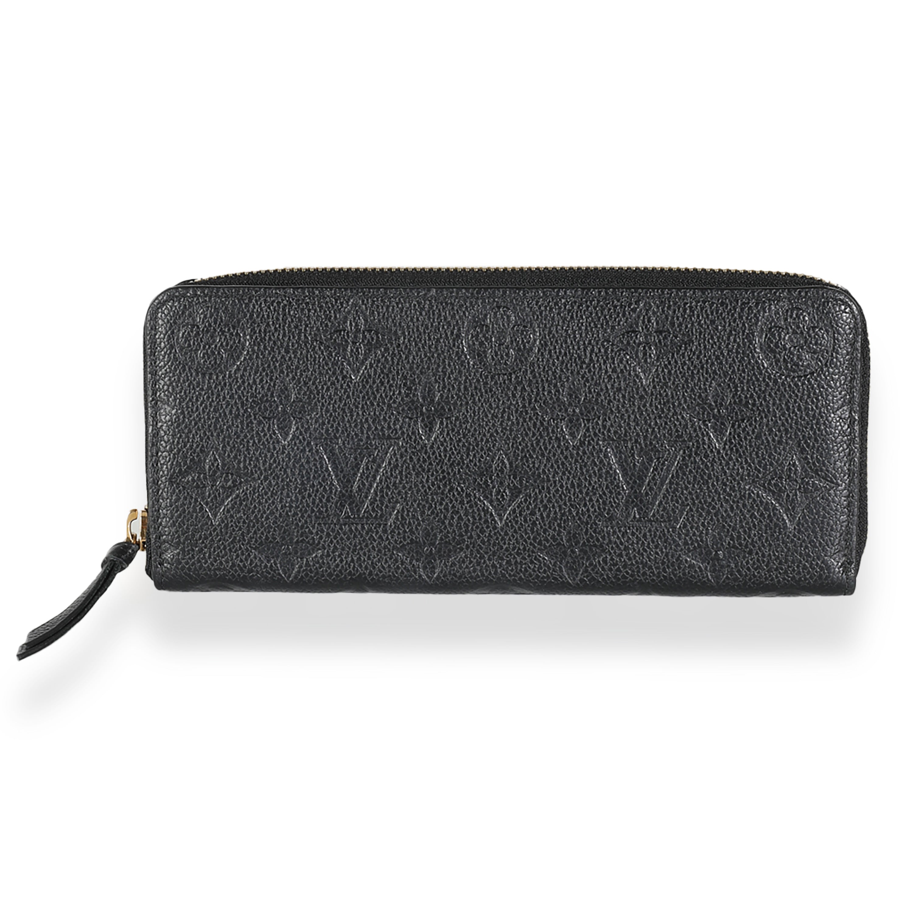 Louis Vuitton Black Empreinte Clemence Wallet