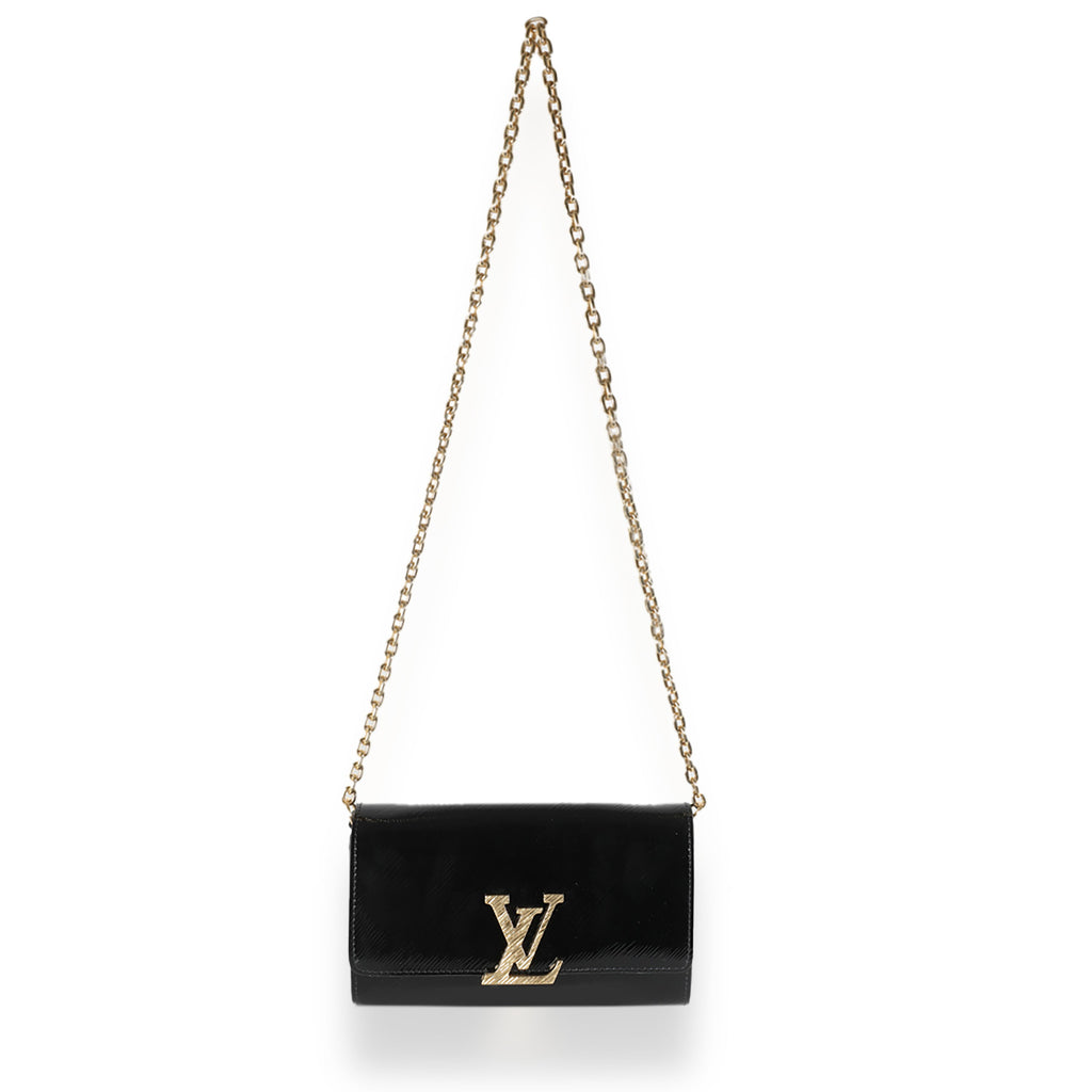 Louis Vuitton Black Epi Patent Pochette Louise