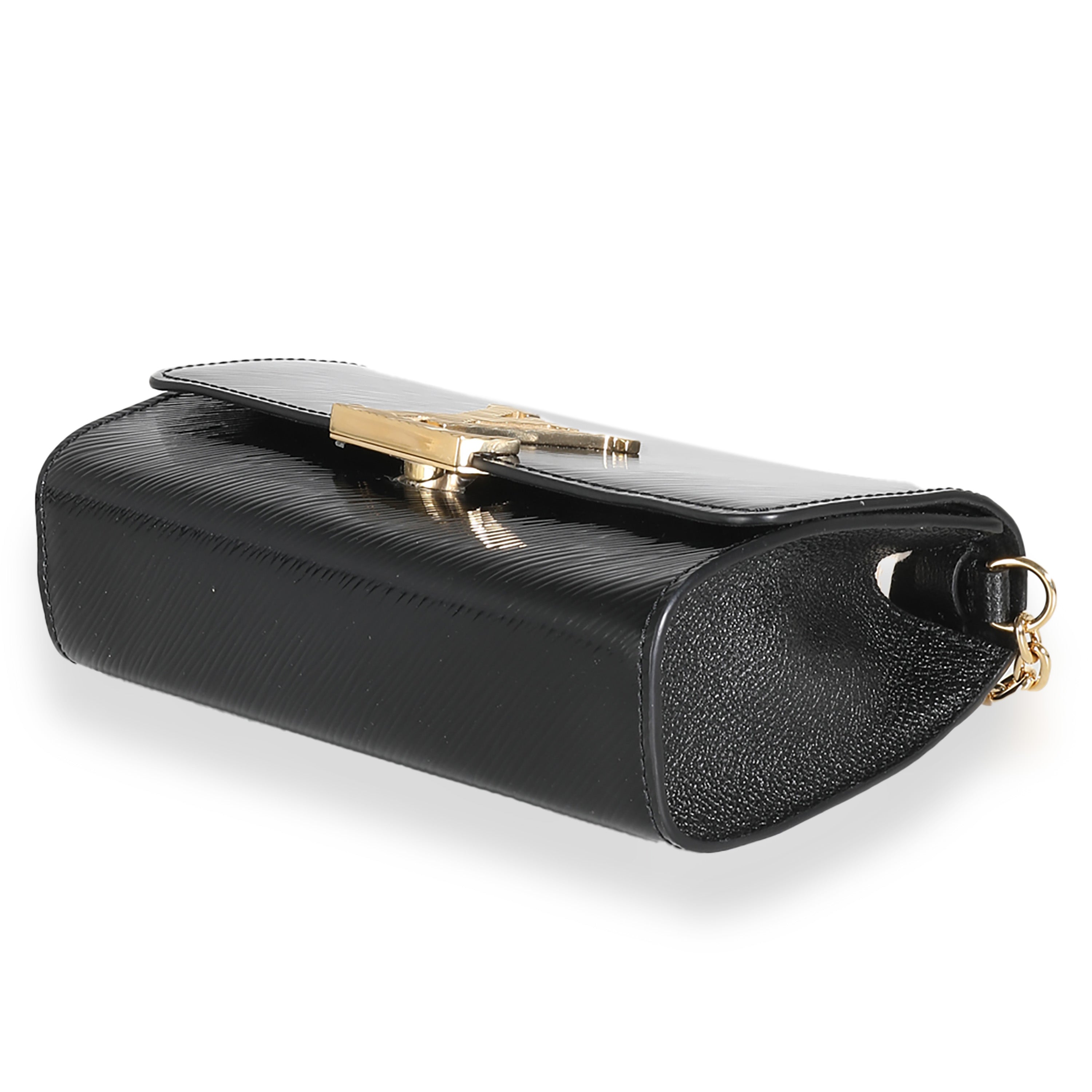 Louis Vuitton Black Epi Patent Pochette Louise