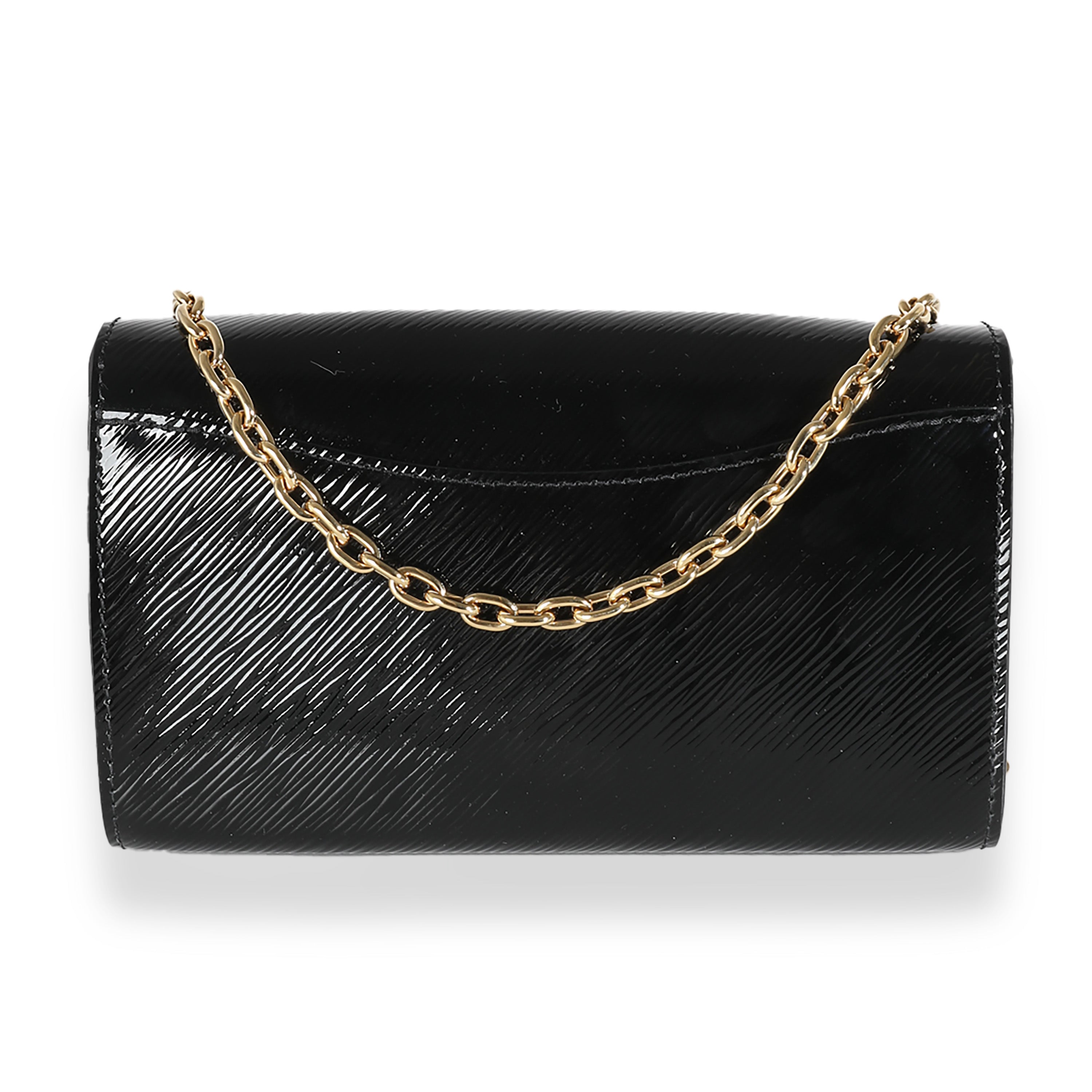 Louis Vuitton Black Epi Patent Pochette Louise