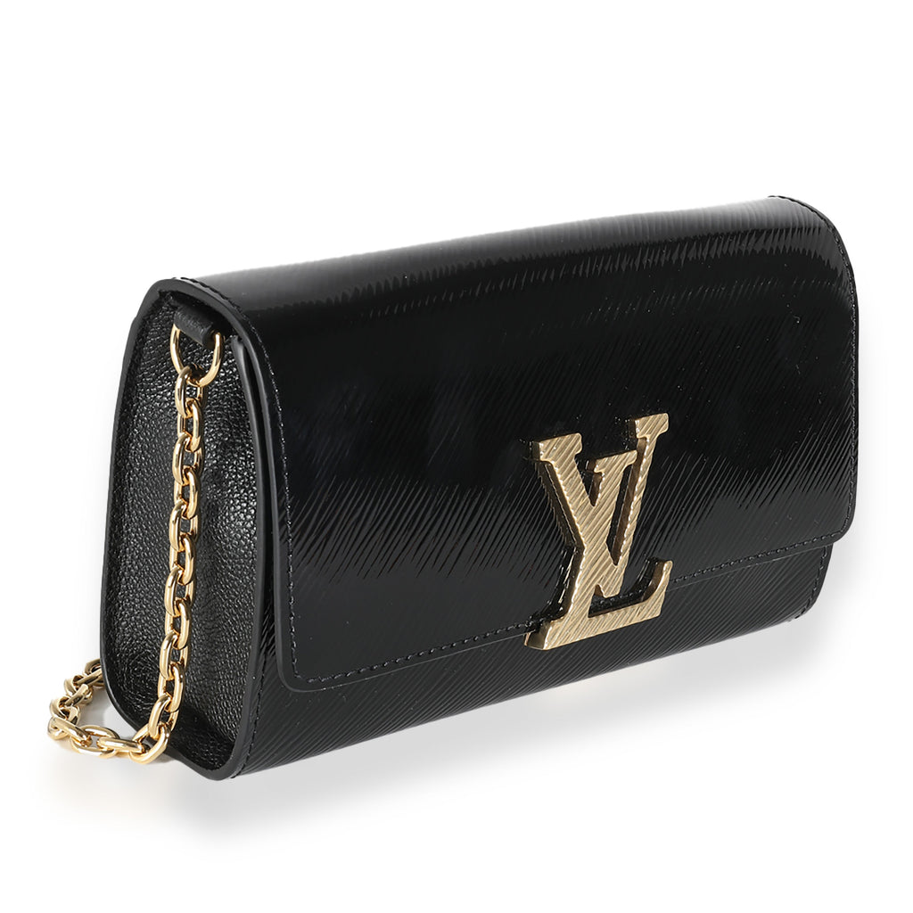 Louis Vuitton Black Epi Patent Pochette Louise