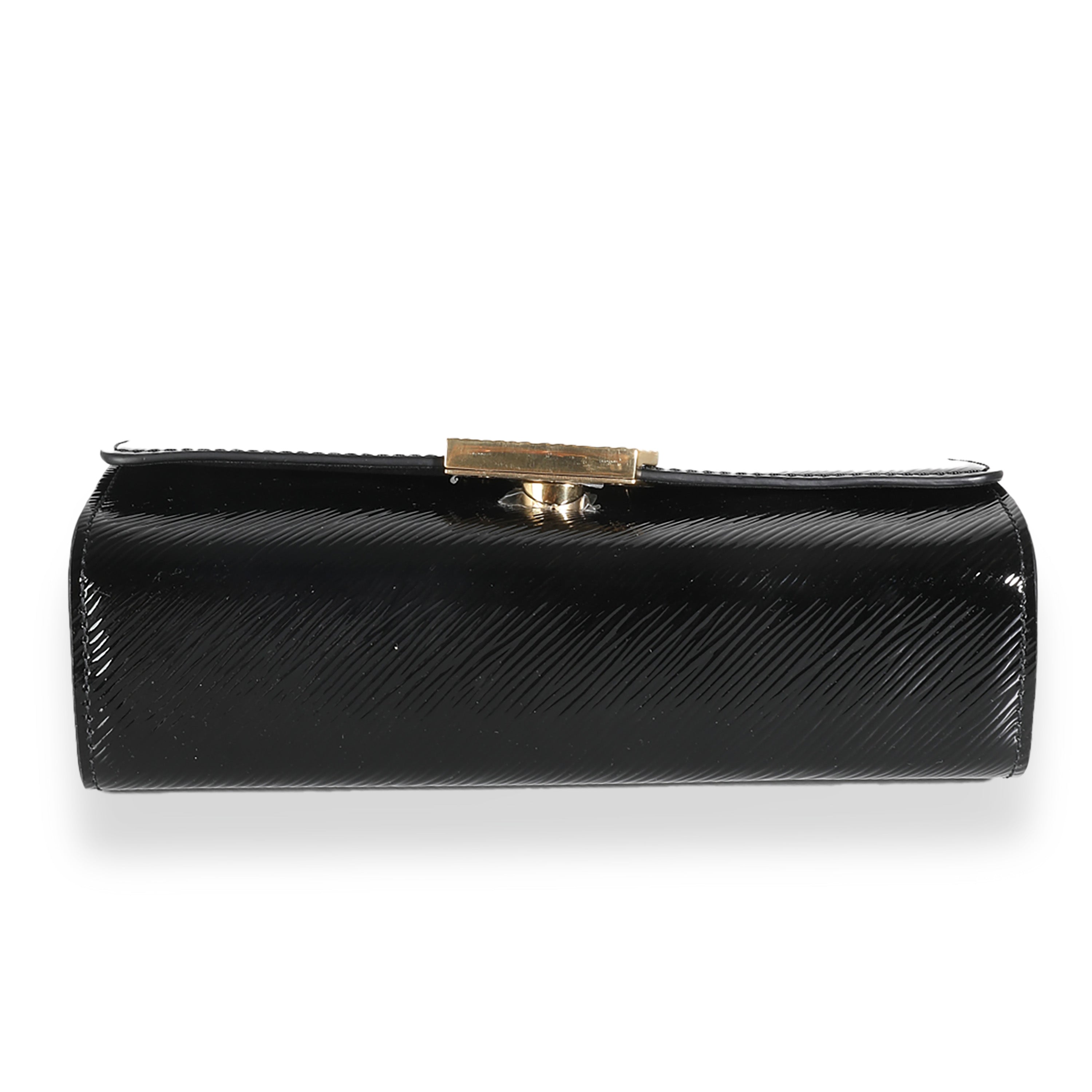 Louis Vuitton Black Epi Patent Pochette Louise