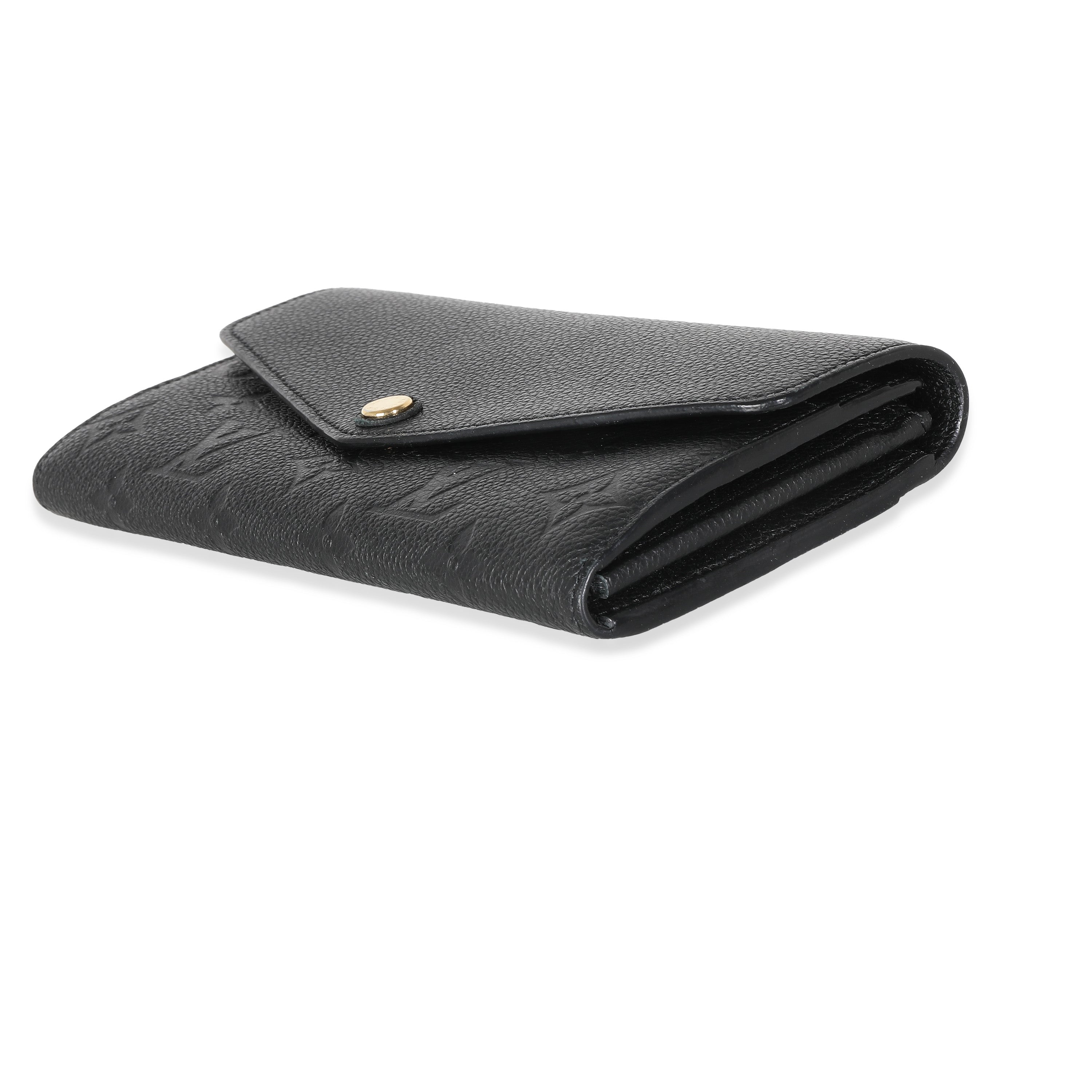 Louis Vuitton Black Monogram Empreinte Sarah Wallet