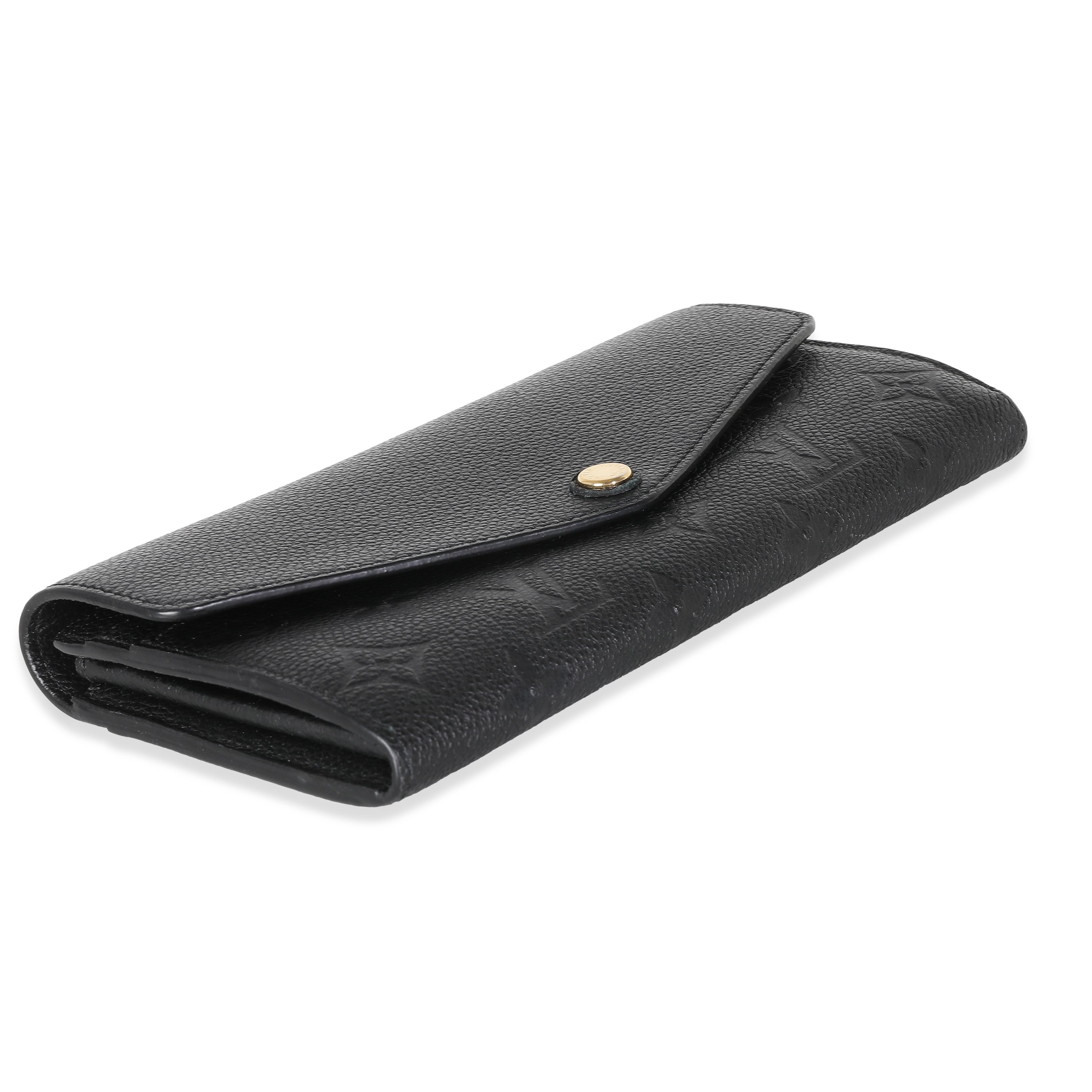 Louis Vuitton Black Monogram Empreinte Sarah Wallet