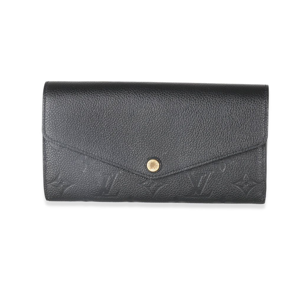 Louis Vuitton Black Monogram Empreinte Sarah Wallet