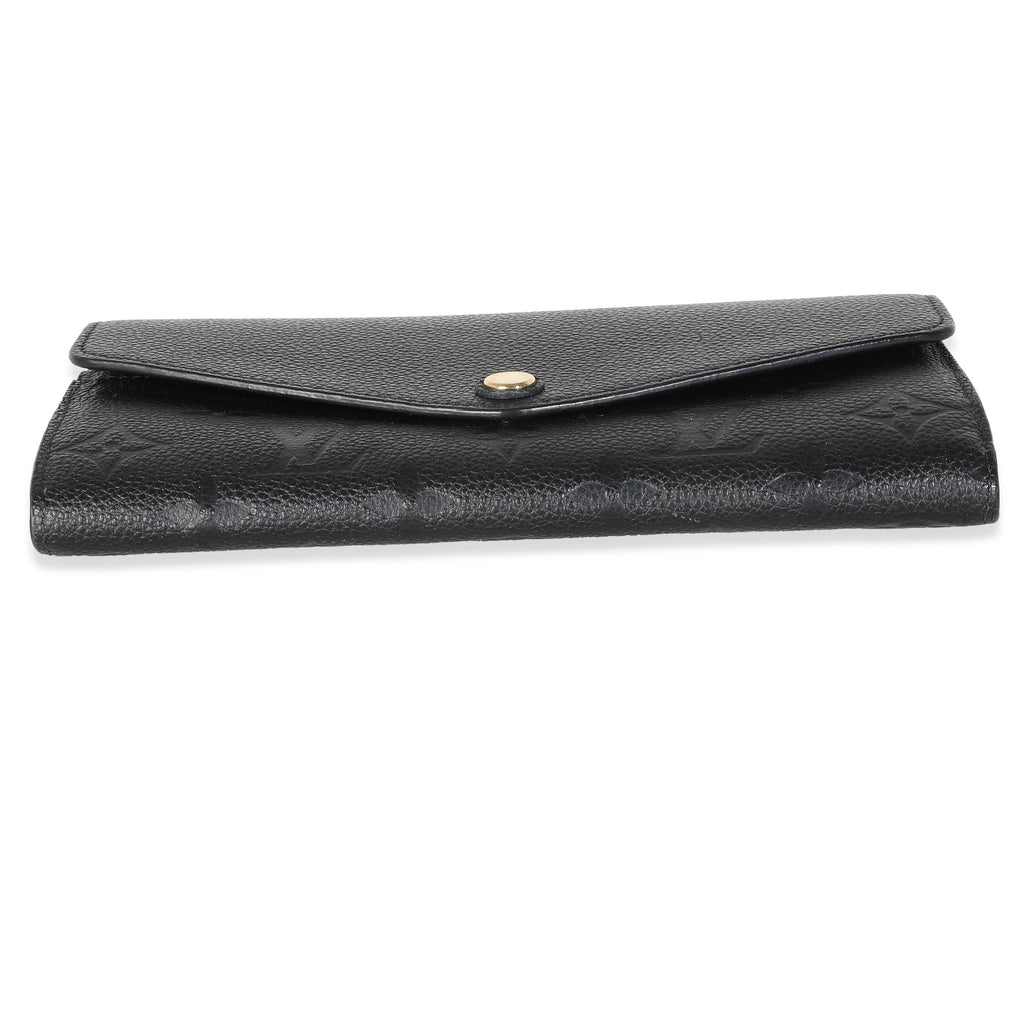 Louis Vuitton Black Monogram Empreinte Sarah Wallet