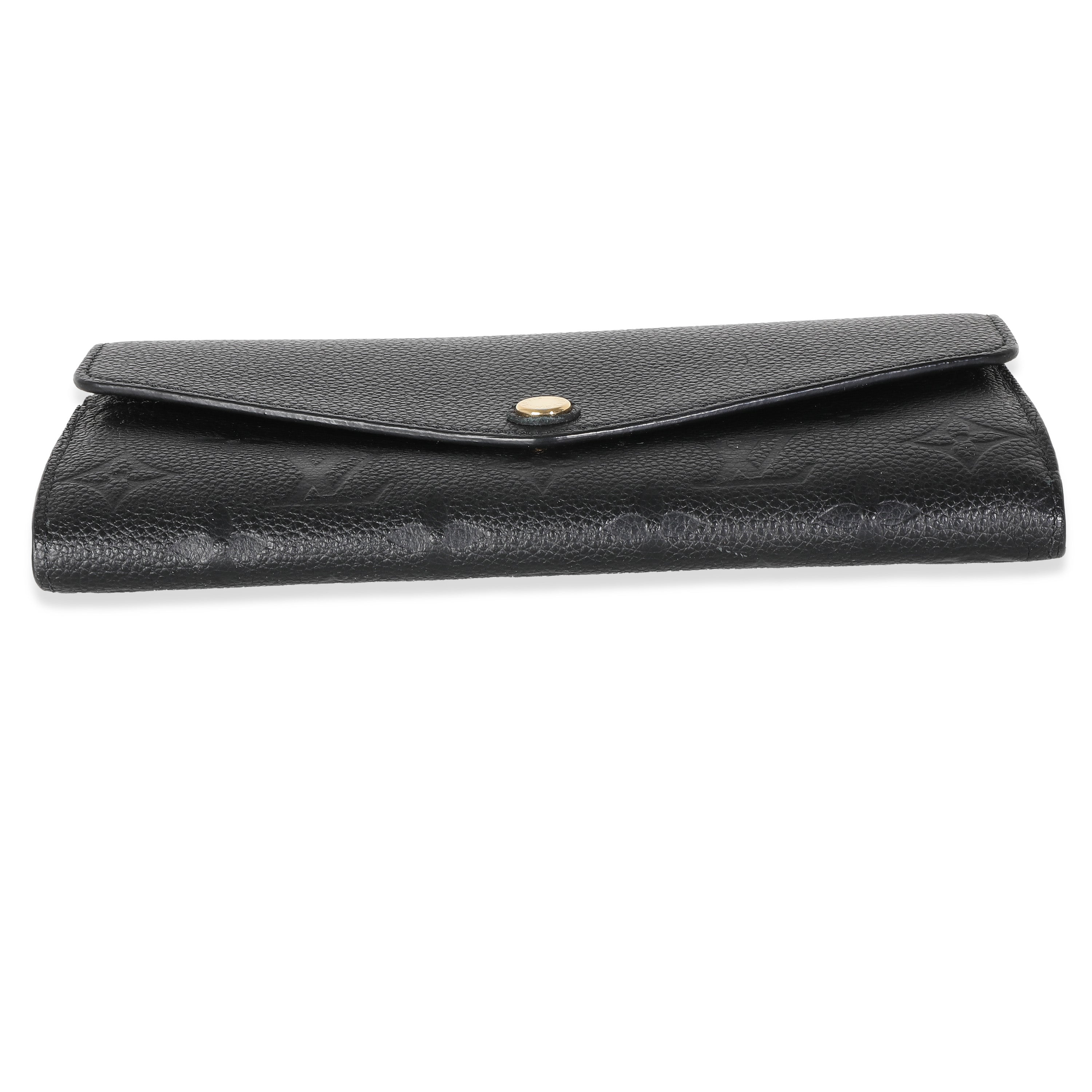 Louis Vuitton Black Monogram Empreinte Sarah Wallet