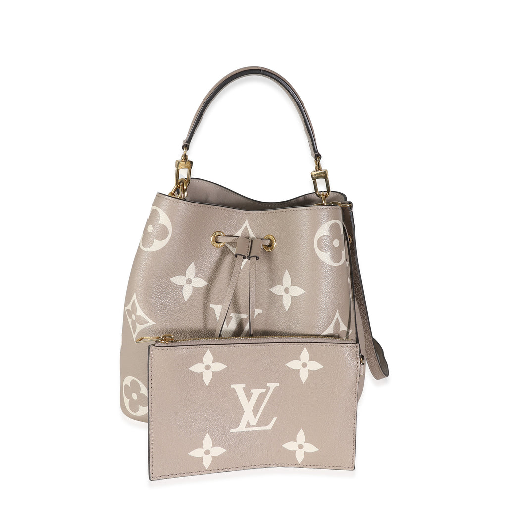 Louis Vuitton Tourterelle Creme Giant Monogram Empreinte NeoNoe MM