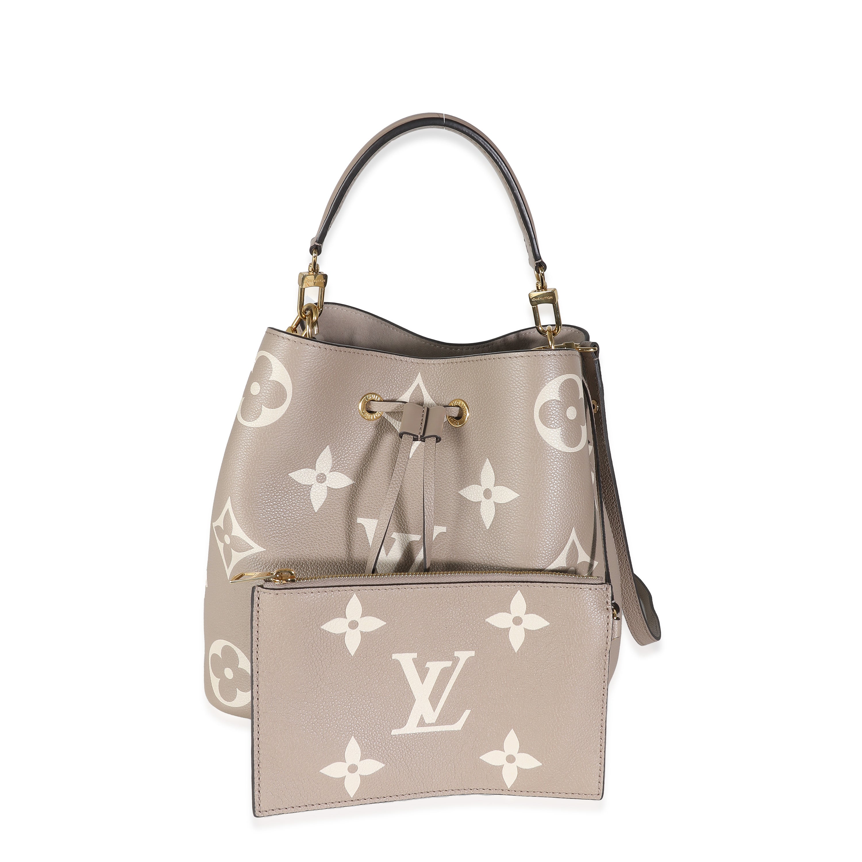 Louis Vuitton Tourterelle Creme Giant Monogram Empreinte NeoNoe MM