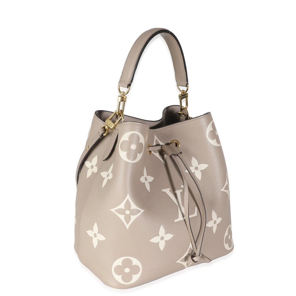 Louis Vuitton Tourterelle Creme Giant Monogram Empreinte NeoNoe MM