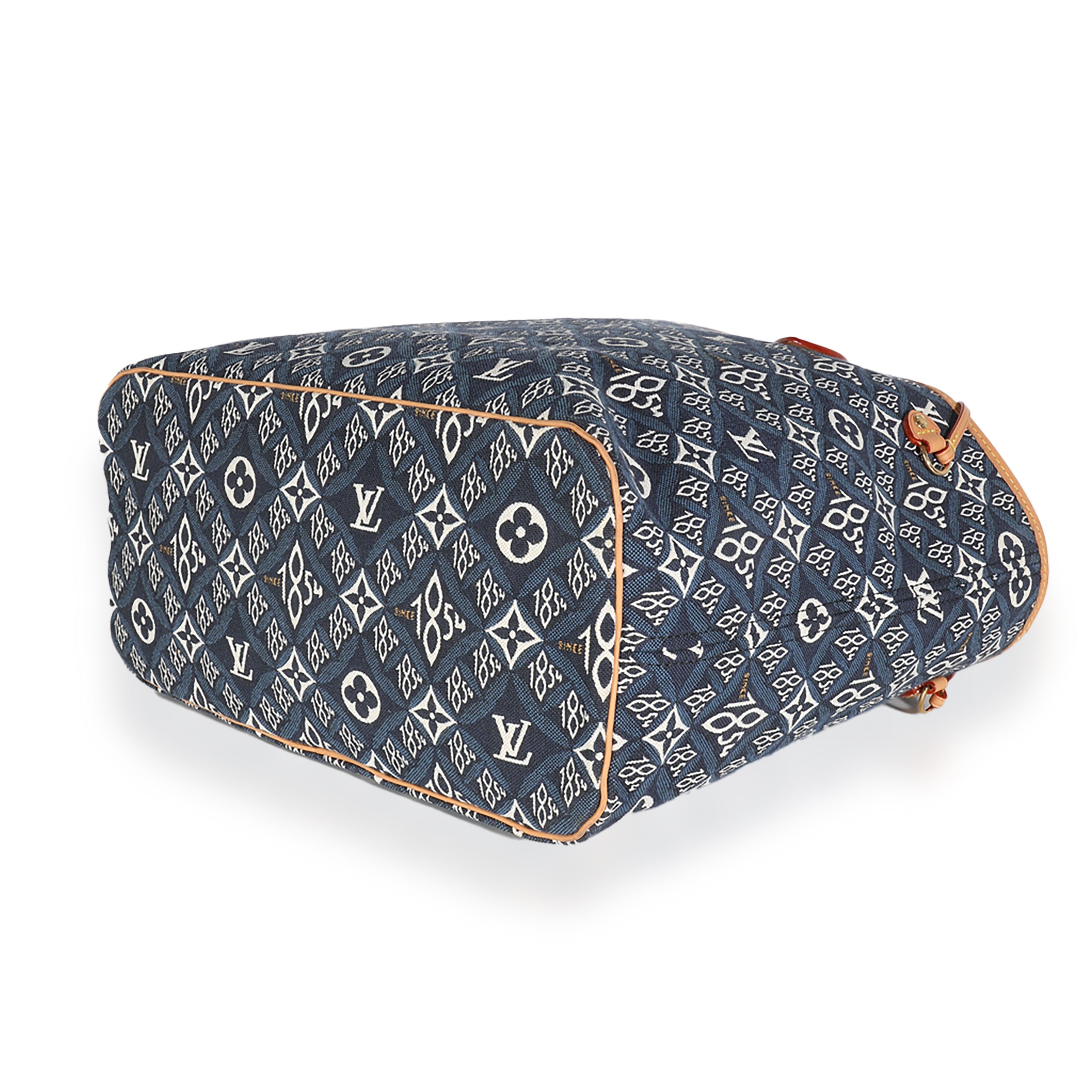 Louis Vuitton Blue Jacquard Since 1854 Neverfull MM