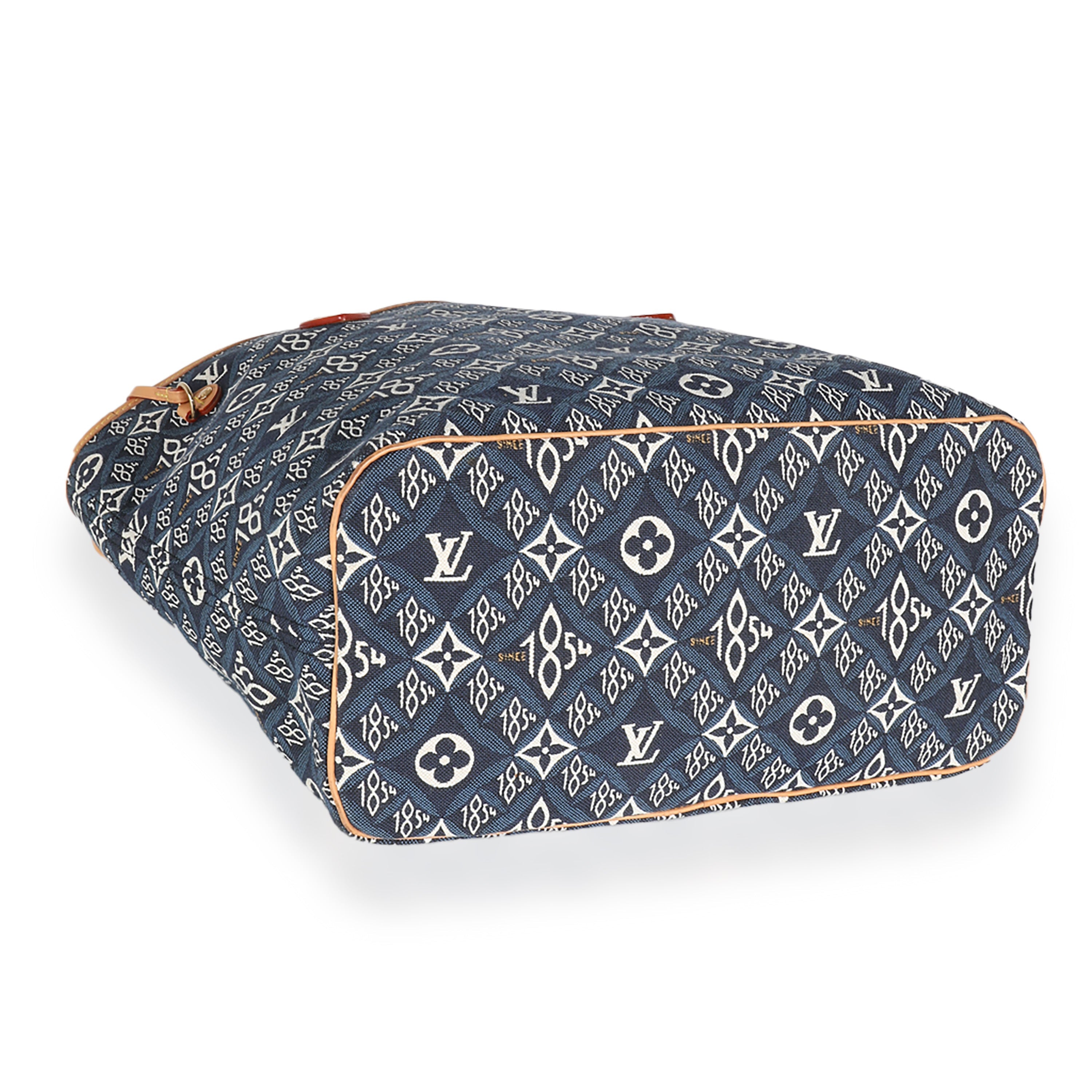 Louis Vuitton Blue Jacquard Since 1854 Neverfull MM