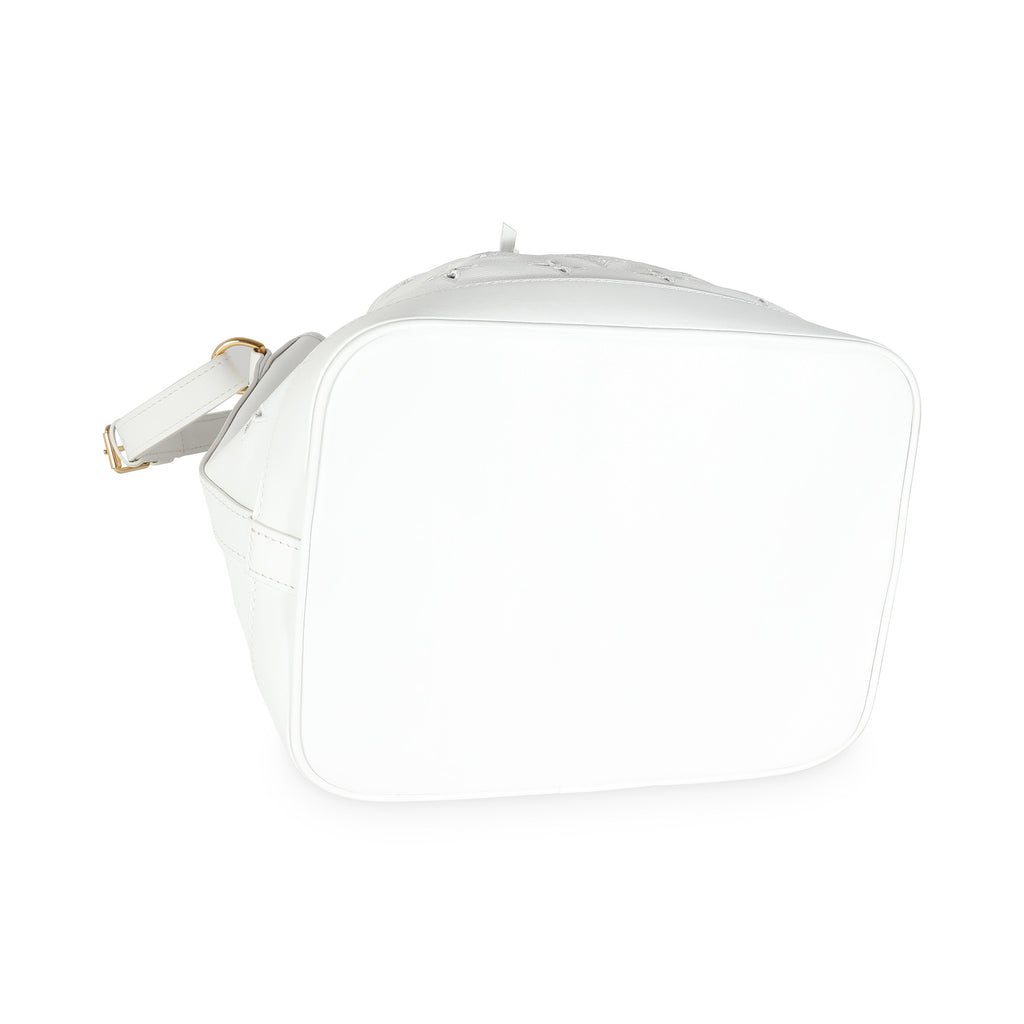 Louis Vuitton White Calfskin Broderie Anglaise Monogram Petit Noé